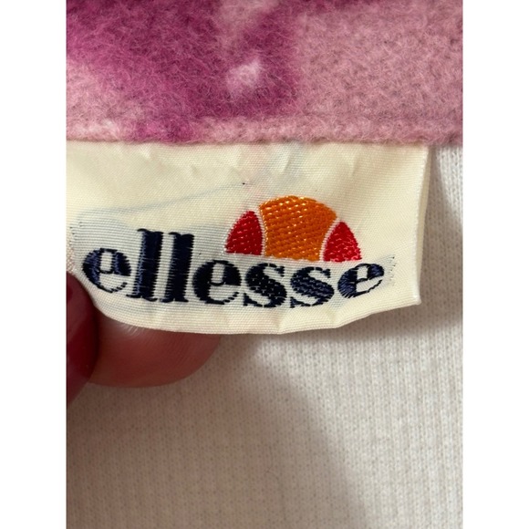 Ellesse Italy Floral Lace Up Pullover Sweatshirt Womens Size M *Spotting - Picture 9 of 14